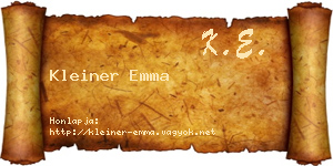 Kleiner Emma névjegykártya